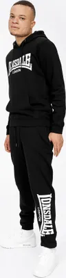 Obrázok produktu pre Pánske tepláky s kapucňou Slim Fit CLOUDY Black/White XXL Lonsdale
