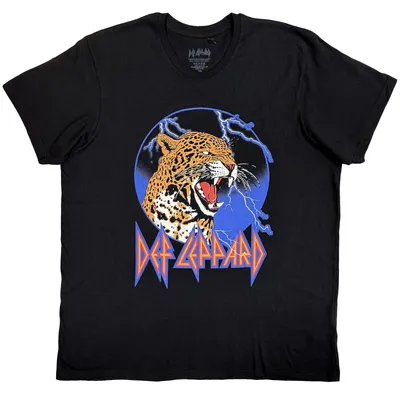 Produktbild von Def Leppard Lightning Leopard Black L T-Shirt