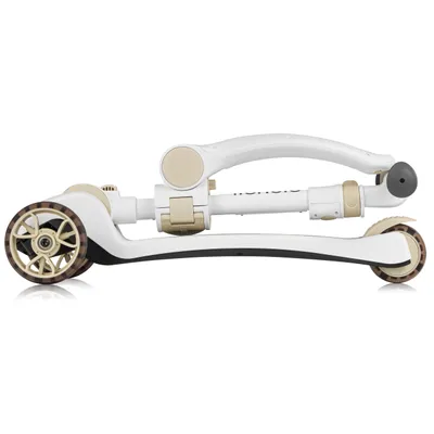 Produktbild von Lionelo Franky 2in1 Kinder Laufrad bis 20 kg Balance Roller bis 50 kg Höhenverstellbar, LED-Räder, rutschfestes Trittbrett, Korb Beige