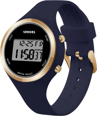 Imagen del producto de Reloj digital para mujer, con correa de silicona, alarma, cronómetro, luz LED, indicador de fecha. Diseño deportivo y elegante, ideal para uso casual. Reloj digital para niños y niñas