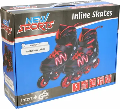 Obrázok produktu pre športové inline korčule čierne/červené ABEC 7 veľkosť 31-34