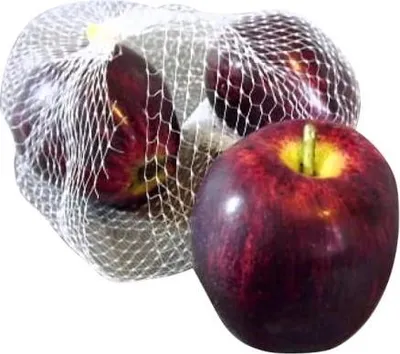 Zdjęcie produktu dla Bordowe Jabłka w Siatce, Rozmiar 7x9 cm - Pakiet 3 Sztuk