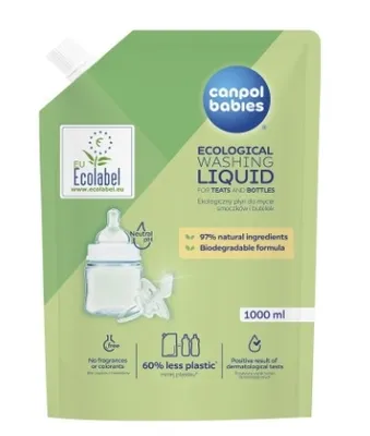 Zdjęcie produktu dla Canpol Babies Płyn do mycia 1000 ml 1/501 opakowanie uzupełniające, 1 sztuka