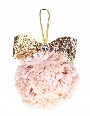 Imagen del producto de Adornos para el árbol de Navidad, pompones decorativos, 10 cm
