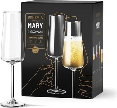 Obrázek produktu pro sklen. 210ml, 6ks, MARY BOHEMIA PR., šampus, DB_EXTPLASTIMEX