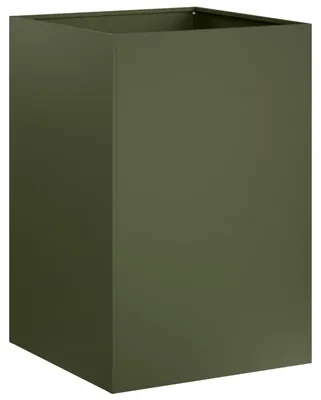 Produktbild von vidaXL Garten-Pflanzgefäß Olivgrün 40 x 40 x 75 cm Kaltgewalzter Stahl
