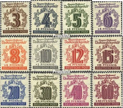 Produktbild von Briefmarken Sowjetische Zone (All.Bes.) 1946 Mi 138-149 (kompl.Ausg.) postfrisch Volkssolidarität