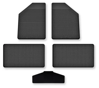 Zdjęcie produktu dla Dywaniki gumowe z tunelem do Chrysler Voyager IV 2000-2008 (minivan) – 5 szt., czarne, dobierane – Wielganizator Semi-Universal