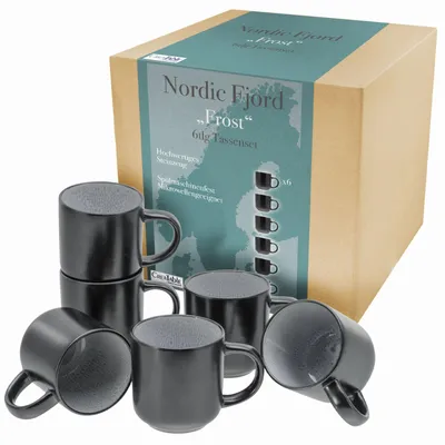 Obrázok produktu pre CreaTable, 21522, Nordic Fjord Frost, 6-dielna sada kávových šálok, kamenina
