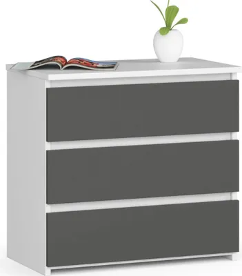 Immagine prodotto di Comodino grande VALESTRA - bianco / grigio scuro