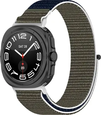 Produktbild von Für Samsung Galaxy Watch Ultra 47mm Elastisches Design Nylon Klettverschluss Sport Arm Band M6