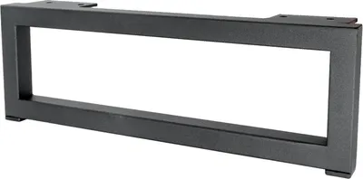 Produktbild von Rechteckiges Metall-Möbelbein 35 cm Schwarz Matt Möbelfuß Schrankfuß Stabil 1 Stück