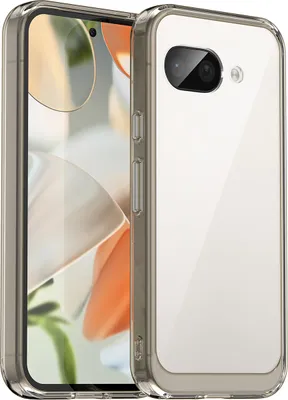 Immagine prodotto di Custodia per Google Pixel 9A trasparente, antiurto TPU silicone custodia protettiva grigio titanio