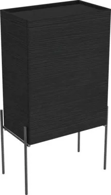 Produktbild von VitrA Midischrank Equal links BxHxT 45x85x27 cm Frontfarbe schwarz eiche