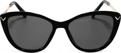 Image de Lunettes de soleil ovales pour femmes Vuch Amra Black Glass