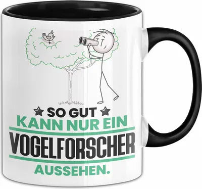 Produktbild von Vogelforscher Geschenk Tasse So Gut Kann Nur Ein Vogelforscher Aussehen Geschenkidee Kaffee-Becher (Schwarz)