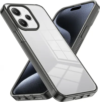 Produktbild von Hülle für Xiaomi Redmi 12 Rutschfest Kristallklare Stoßfeste TPU Bumper Handyhülle Schwarz