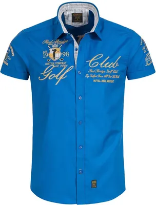 Produktbild von Red Bridge Herren Golf Club kurzarm Hemd saxeblau S