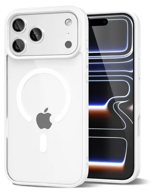Produktbild von Magnetisch Hülle für iPhone 17 Pro Max, Kompatibel mit MagSafe, Transparent Acryl Stoßfeste Handyhülle Weiß