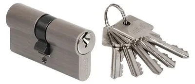 Produktbild von H5-S Zylinder-Schließzylinder 25/25 mm Satin-Nickel mit 5 Schlüsseln