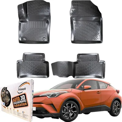 Produktbild von Trimak Autofußmatten kompatibel mit Toyota C-HR 1.Gen 2016 -2023 Auto Allwetter Gummimatten