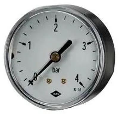 Produktbild von JAKO Klein-Manometer Fig. 2601(1), 1/4", 50 mm Durchmesser, 0-16 bar, Anschluss hinten, 1 Stk.