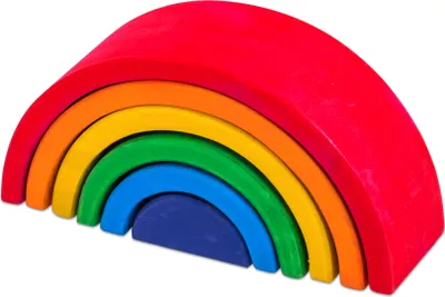 Image de Arc-en-ciel Betzold, éléments de construction pour la motricité/l'habileté, la créativité, couleur : arc-en-ciel, taille : petit
