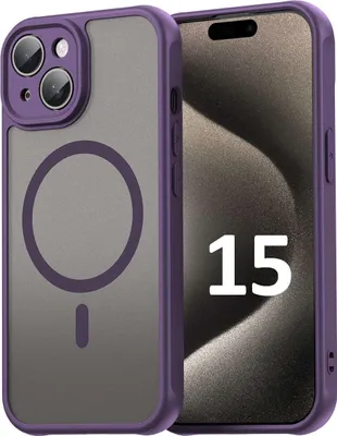 Produktbild von Handyhülle für Apple iPhone 15 Matt Case Schutzhülle Kratzfest Passgenau Lila