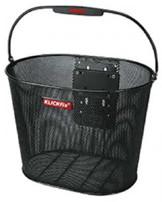 Produktbild von KLICKfix Oval Plus EF, Vorderseite, Fahrradkorb, Schwarz, 18 l, 7 kg, 360 mm