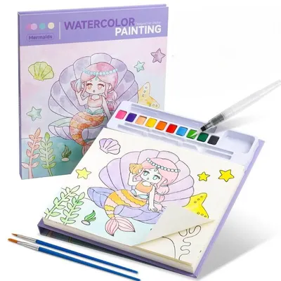 Obrázok produktu pre Omaľovánka sada na akvarelové maľovanie - Mermaids