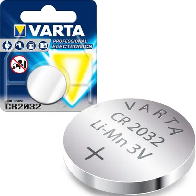 Produktbild von Varta CR2032, Lithium, 3V, 230 mAh, 2 cm, 2 cm, 3,2 mm (0.126")