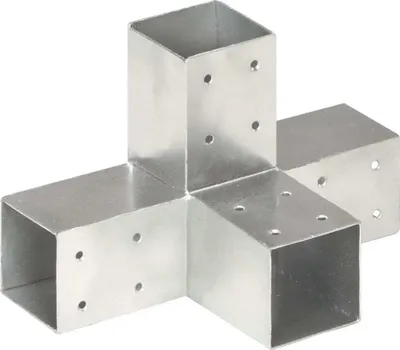 Produktbild von Design Möbel Pfostenverbinder X-Form Verzinktes Metall 71 x 71 mm - 2024 Neu