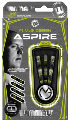 Obrázek produktu pro Winmau - Steelové šipky MvG Aspire 1444 - 80% wolfram, hmotnost 25 gramů.