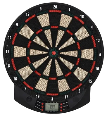 Immagine prodotto di Bersaglio Elettronico Digitale 44x39,5x 2,2 cm fino a 8 Giocatori con Schermo a LCD Nero