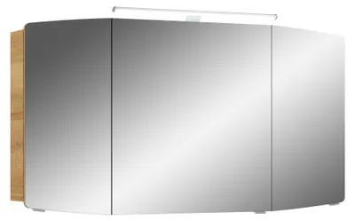 Produktbild von pelipal Spiegelschrank Cassca Sprint 120 x 17 x 72,3 cm eiche riviera 3-türig LED IP 20