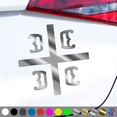 Produktbild von PantherPixel Serbien Aufkleber Samo Sloga Srbina Spasava Srbija Sticker Auto Geschenkidee Farbe Chrom-Silber