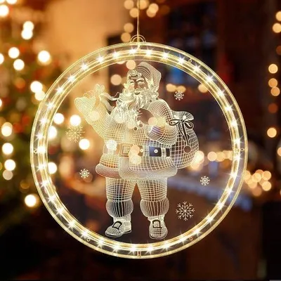 Produktbild von Weihnachtsbeleuchtung Warm Weiß 3D Hängende Wanddekoration für Innen und Außen