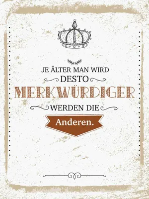 Produktbild von vianmo Holzschild 40x30 cm je älter desto merkwürdiger andere Spruch Zitat