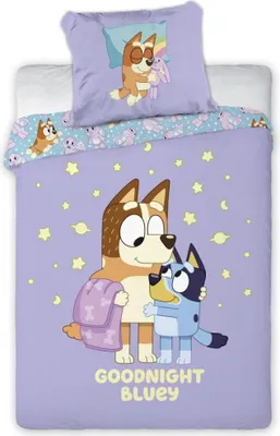 Zdjęcie produktu dla Zestaw pościeli dziecięcej Bluey Goodnight 100 x 135 cm
