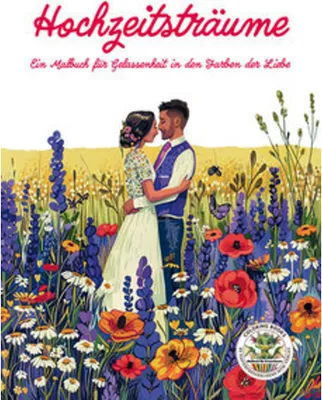Produktbild von Hochzeitsträume - Ein Malbuch für Gelassenheit in den Farben der Liebe