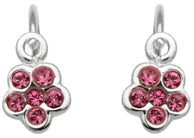Produktbild von Miamar KI58 Mädchen Ohrringe Blume 14 Karat (585) Weißgold Rosa