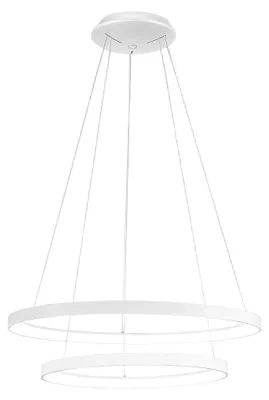 Image de Lampe À Suspension Krizia S/2 3000K 88W 6300Lm En Aluminium Blanc, Design Moderne, Dimmable - Gealuce
