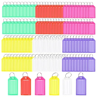 Imagen del producto de Omgoods - Juego de 120 llaveros de plástico en diversos colores