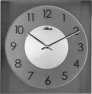 Produktbild von Atlanta 4520/4 Wanduhr Quarz analog Metall mit Glas