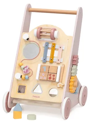 Produktbild von PolarB Nature Rosa Holz Aktivitäts-Lauflernwagen 44259
