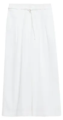Produktbild von comma Wide-Leg Hose mit High-Rise und Bundfalten aus Baumwoll-Lyocell-Mix in Ankle-Länge