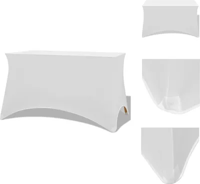 Obrázok produktu pre vidaXL Napínací poťah na stôl 2 ks 243 x 76 x 74 cm biely - Poťahy