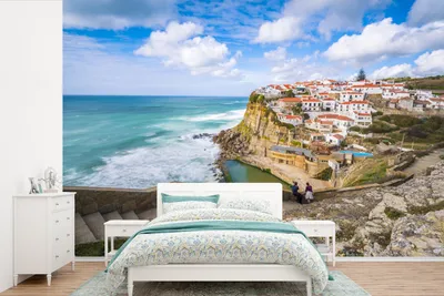 Produktbild von MuchoWow® Fototapete für Wohnzimmer oder Schlafzimmer Wandtapete Vinyl Motivtapete Küste von Portugal - 330x220 cm - Fototapeten