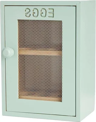 Image de Étagère en bois pour 12 œufs, 25 x 18 x 12 cm, couleur menthe, magnétique