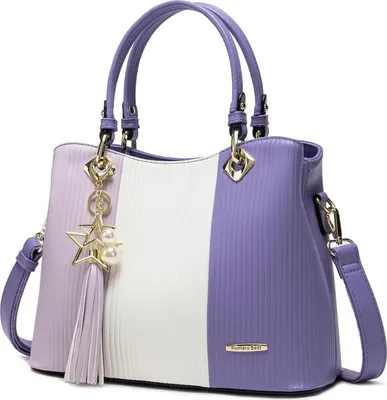 Image de Pomelo Best Femme Sac à main rayé Sac à bandoulière dans une belle combinaison de couleurs avec plusieurs poches intérieures